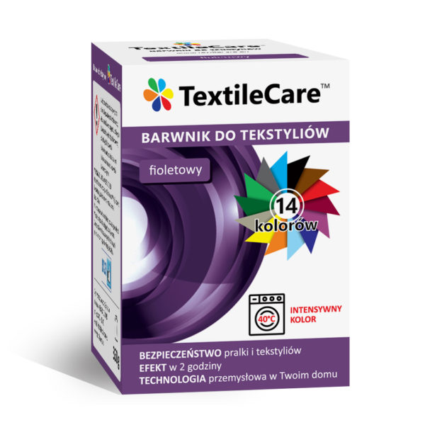 TextileCare BARWNIK FARBA 600g UBRAŃ TKANIN FIOLETOWY